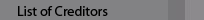 List of Creditors